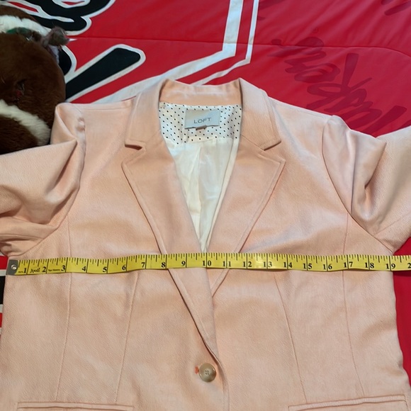 Loft size 10 one button closure blazer. Pretty pink color. - Picture 7 of 7
